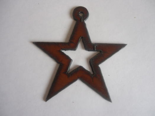 (image for) Star star out with loop metal pendant #LS002L-2 1/2